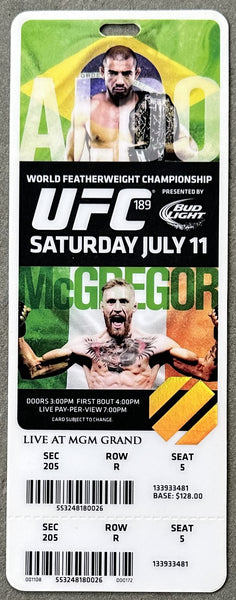 MCGREGOR, CONOR-CHAD MENDES ON SITE FULL TICKET (2015)