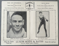 MCLARNIN, JIMMY-RAY MILLER OFFICIAL PROGRAM (1929)
