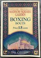 DELANEY, JACK-MIKE MCTIGUE OFFICIAL PROGRAM (1926)