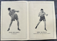 DELANEY, JACK-MIKE MCTIGUE OFFICIAL PROGRAM (1926)