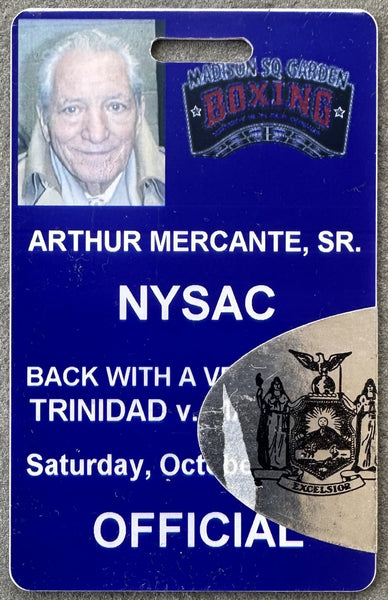 TRINIDAD, FELIX-RICARDO MAYORGA OFFICIAL CREDENTIAL OF ARTHUR MERCANTE, SR.  (2004)