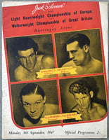 MILLS, FREDDIE-POL GOFFAUX OFFICIAL PROGRAM (1947)