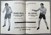 MILLS, FREDDIE-POL GOFFAUX OFFICIAL PROGRAM (1947)