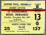 MINTER, ALAN-KEVIN FINNEGAN ON SITE STUBLESS TICKET (1977)
