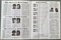 HAGLER, MARVIN-WILLIE MONROE I OFFICIAL PROGRAM (1976)