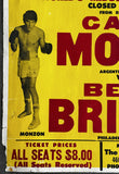 MONZON, CARLOS-BENNIE BRISCOE SIGNED CLOSED CIRCUIT POSTER (1972-SIGNED BY BRISCOE)
