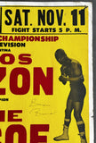 MONZON, CARLOS-BENNIE BRISCOE SIGNED CLOSED CIRCUIT POSTER (1972-SIGNED BY BRISCOE)