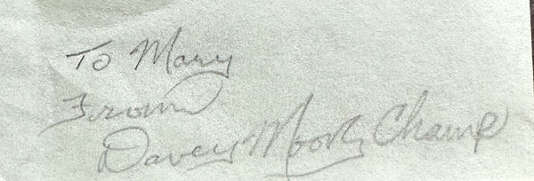 MOORE, DAVEY PENCIL SIGNATURE (FEATHERWEIGHT CHAMPION)