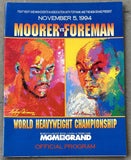 FOREMAN, GEORGE-MICHAEL MOORER OFFICIAL PROGRAM (1994-FOREMAN WINS TITLE)