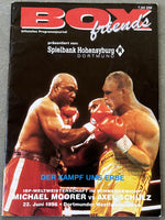MOORER, MICHAEL-AXEL SCHULZ OFFICIAL PROGRAM (1996-MOORER WINS TITLE)