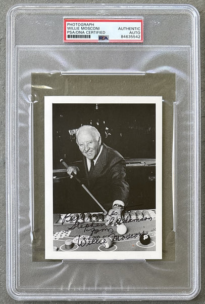 MOSCONI, WILLIE SIGNED PHOTO (PSA/DNA)