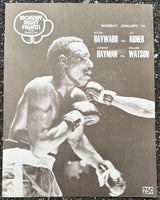 FRANKLIN, MATTHEW (MATTHEW SAAD MUHAMMAD)-BILLY EARLY OFFICIAL PROGRAM (1974-SAAD MUHAMMAD PRO DEBUT)