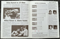 FRANKLIN, MATTHEW (MATTHEW SAAD MUHAMMAD)-BILLY EARLY OFFICIAL PROGRAM (1974-SAAD MUHAMMAD PRO DEBUT)