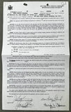MUHAMMAD, EDDIE MUSTAFA SIGNED BOXER MANAGER AGREEMENT (1985-ALSO SIGNED BY JOSE TORRES)