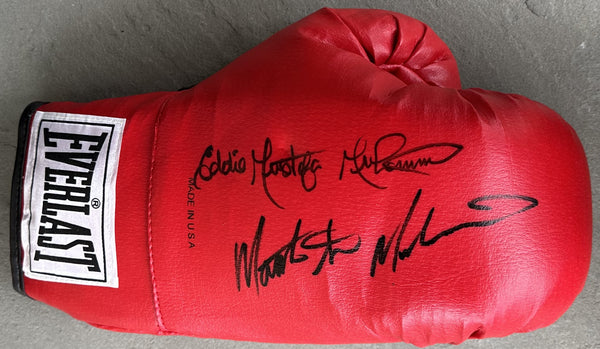 MUHAMMAD, MATTHEW SAAD & EDDIE MUSTFA MUHAMMAD SIGNED BOXING GLOVE