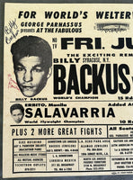 NAPOLES, JOSE-BILLY BACKUS II SIGNED ON SITE POSTER (1971-NAPOLES WINS TITLE)