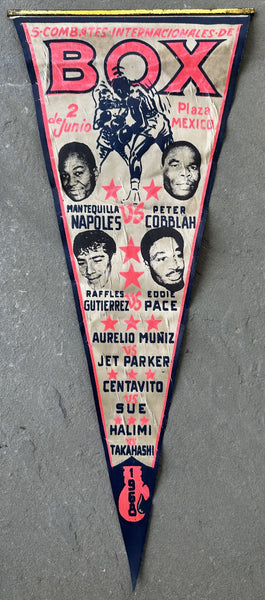 NAPOLES, JOSE-PETE COBBLAH ORIGINAL SOUVENIR PENNANT (1968)