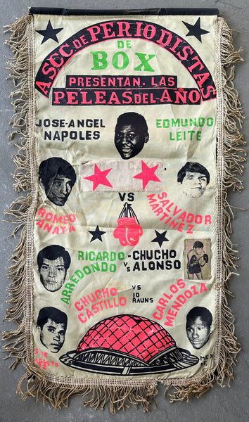 NAPOLES, JOSE-EDMUNDO LEITE ORIGINAL SOUVENIR PENNANT BANNER (1972)