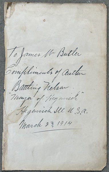 NELSON, BATTLING INK SIGNATURE (1914)