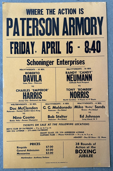 NEUMANN, RANDY-TONY NORRIS & ROBERTO DAVILA-CHARLES HARRIS ON SITE POSTER (1971)