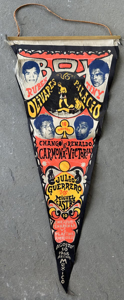 OLIVARES, RUBEN-TINY PALACIO ORIGINAL SOUVENIR PENNANT (1968)