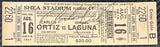 ORTIZ, CARLOS-ISMAEL LAGUNA FULL TICKET (1967-SIGNED BY ORTIZ)