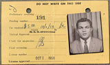 ORTIZ, CARLOS SIGNED BOXING LICENSE (1958)