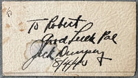PACE, GEORGE ADVERTISING CARD (1940-SIGNED BY JACK DEMPSEY)