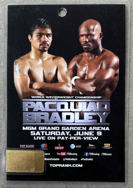 PACQUIAO, MANNY-TIMOTHY BRADLEY CREDENTIAL (2012)