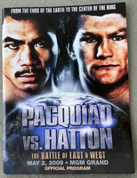 PACQUIAO, MANNY-RICKY HATTON OFFICIAL PROGRAM (2009)