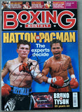 PACQUIAO, MANNY & RICKY HATTON SIGNED BOXING MONTHLY MAGAZINE (2009-JSA)