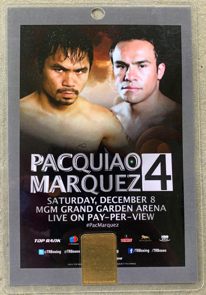 PACQUIAO, MANNY-JUAN MANUEL MARQUEZ IV CREDENTIAL (2012)