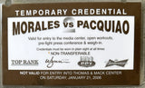 PACQUIAO, MANNY-ERK MORALES II TEMPORARY CREDENTIAL (2006)