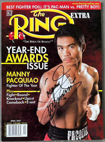 PACQUIAO, MANNY SIGNED RING EXTRA APRIL 2007 RING MAGAZINE (JSA)
