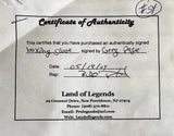 PAGE, GREG SIGNED BOXING GLOVE (LANDS OF LEGENDS LOA)