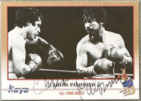 PALOMINO, CARLOS SIGNED KAYO BOXING CARD (1991)