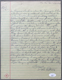 PASTRANO, WILLIE HAND WRITTEN & SIGNED TEN PAGE DOCUMENT ON WINNING THE LIGHT HEAVYWEIGHT TITLE (JSA AUTHENTICATED)