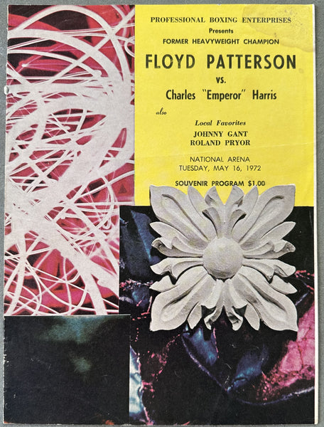 PATTERSON, FLOYD-CHARLIE HARRIS EXHIBITION SOUVENIR PROGRAM (1972)