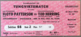 PATTERSON, FLOYD-TOD HERRING FULL TICKET (1965)