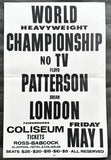 PATTERSON, FLOYD-BRIAN LONDON ON SITE POSTER (1959)