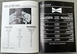 PAZIENZA, VINNY-GREG HAUGEN OFFICIAL PROGRAM (1987-PAZ WINS TITLE)