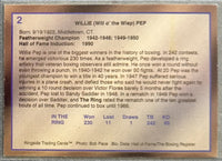 PEP, WILLIE SIGNED BOXING HALL OF FAME CARD