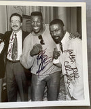 PHILADELPHIA HALL OF FAMERS SIGNED LARGE FORMAT PHOTO (MONTGOMERY, JOHNSON, PELTZ, MUHAMMAD, CHANDLER)