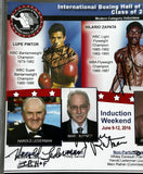 INTERNATIONAL BOXING HALL OF FAME SIGNED INDUCTION PHOTOGRAPH (2016-PINTOR-ZAPATA-BECKETT)