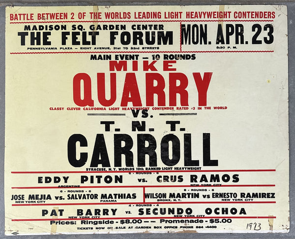 QUARRY, MIKE-HAL T.N.T. CARROLL ON SITE POSTER (1973)