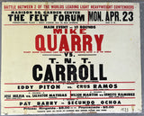 QUARRY, MIKE-HAL T.N.T. CARROLL ON SITE POSTER (1973)