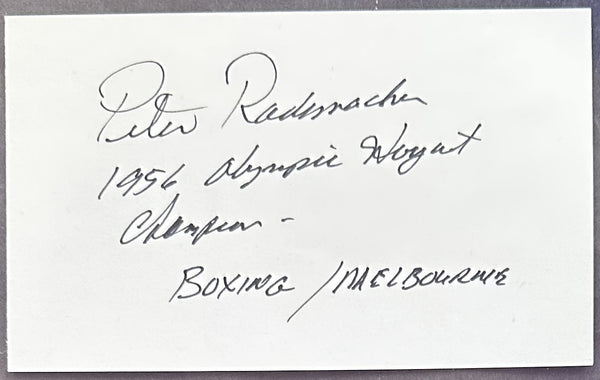 RADEMACHER, PETE SIGNED INDEX CARD