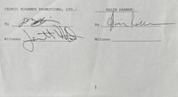 RAHMAN, HASIM & CEDRIC KUSHNER SIGNED FIGHT CONTRACT (1999-OLEG MASKAEV FIGHT)