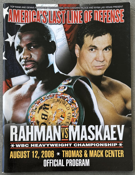 RAHMAN, HASIM-OLEG MASAEV II OFFICIAL PROGRAM  (2006)