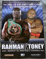 RAHMAN, HASIM-JAMES TONEY SIGNED ON SITE POSTER (2006-SIGNED BY BOTH)